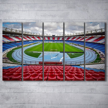 Estadio Metropolitano Stadium, Stadium Canvas, Sport Art, 5 Panel B, Extra Large Canvas, Canvas Print Wall Art