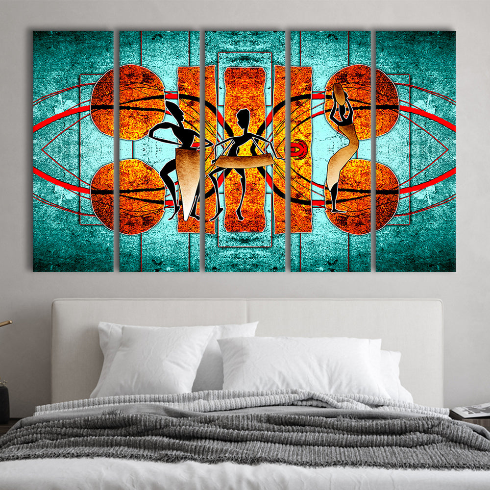 Ethnic canvas print African African Ethnic wall decor African, 5 Panel B Canvas Print Wall Art, Extra Large Canvas