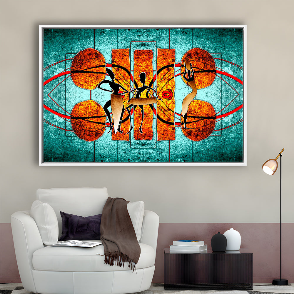 Ethnic Canvas Print African African Ethnic Wall Decor African, Framed Canvas Print Wall Art, Floating Frame