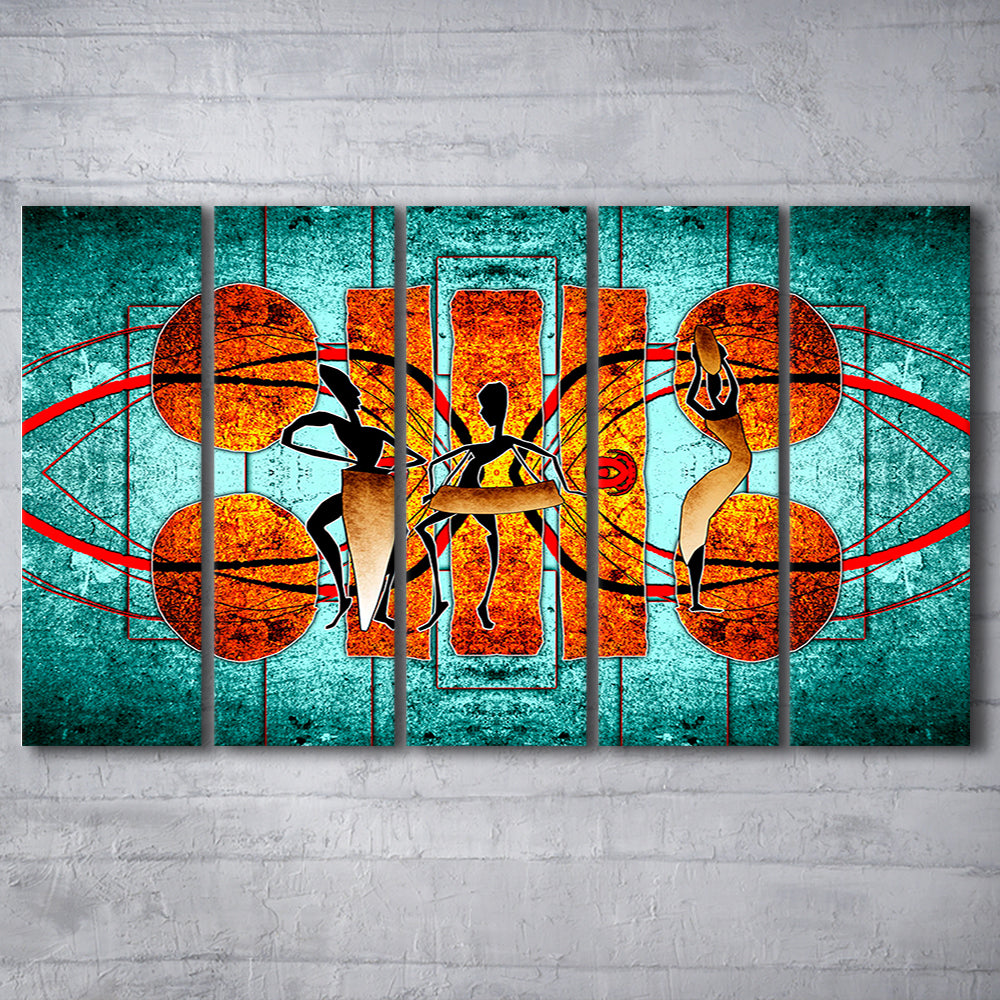 Ethnic canvas print African African Ethnic wall decor African, 5 Panel B Canvas Print Wall Art, Extra Large Canvas