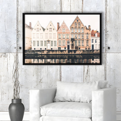 European City Photography Print Canal Print Travel Print Travel, Floating Framed Canvas Print Wall Art