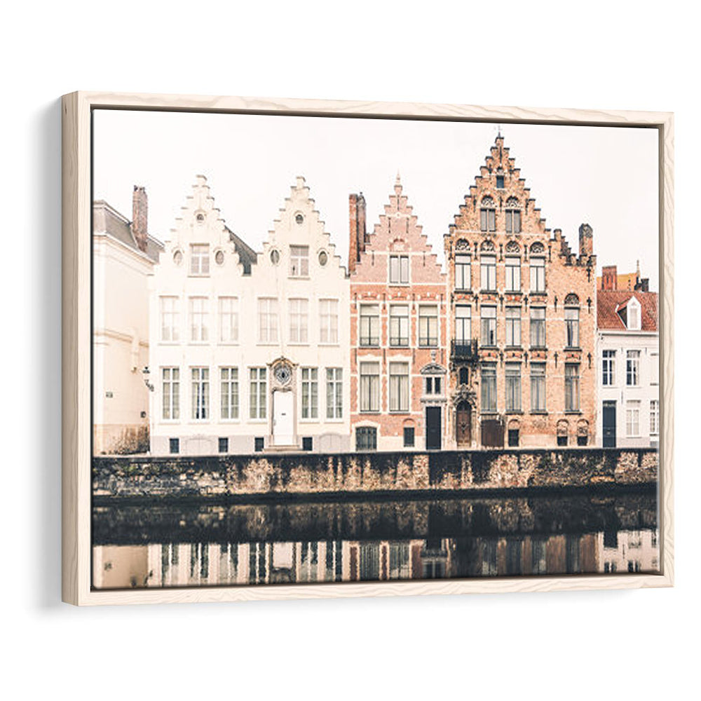 European City Photography Print Canal Print Travel Print Travel, Floating Framed Canvas Print Wall Art