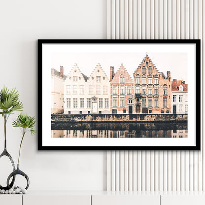 European City Photography Print Canal Print Travel Print Travel, Framed Art Print White Border Wall Decor