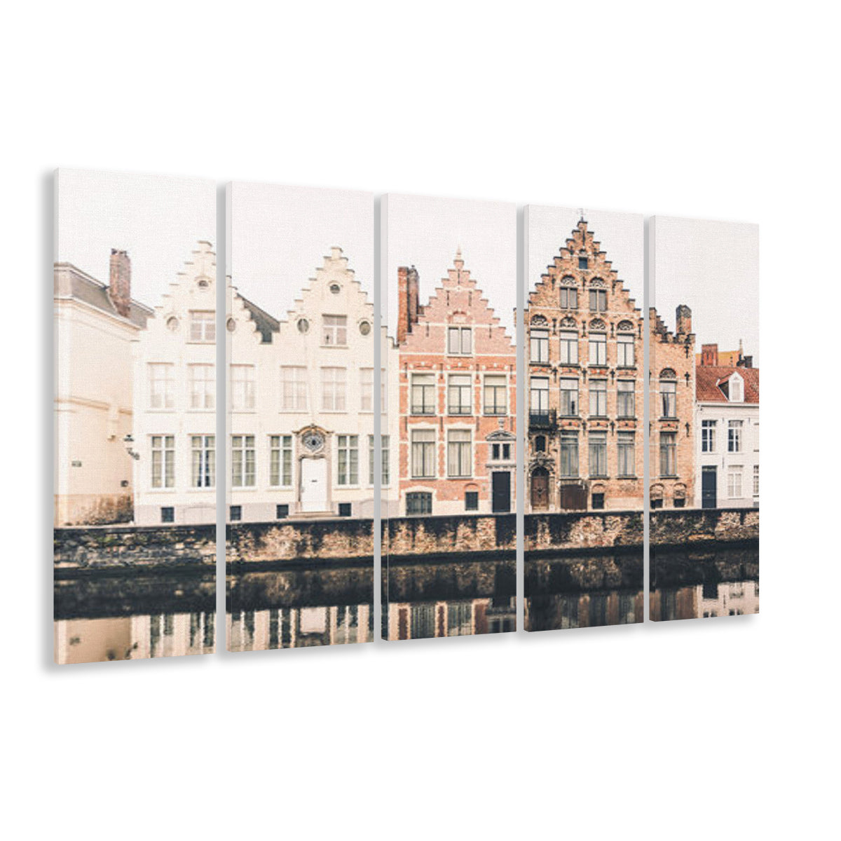 European City Photography Print Canal Print Travel Print Travel, Multi Panels Canvas Print Wall Art