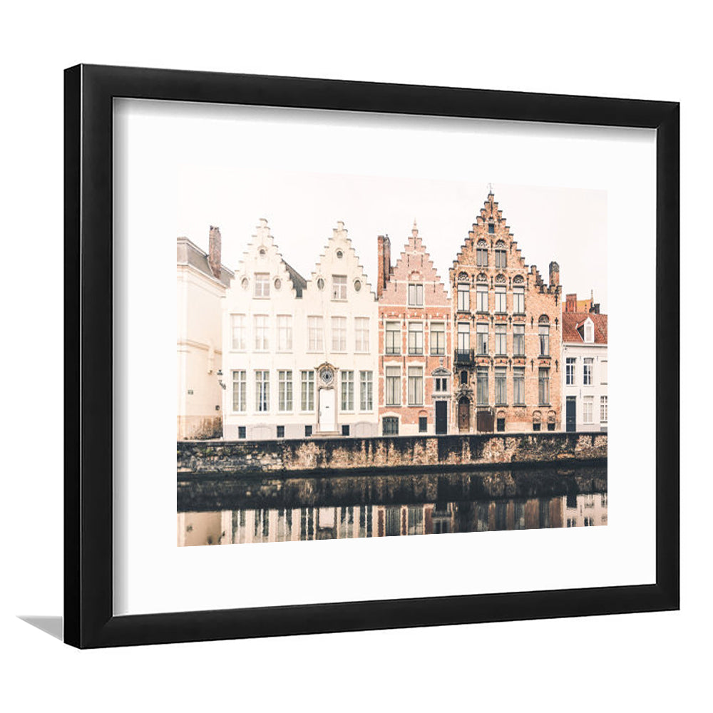 European City Photography Print Canal Print Travel Print Travel, Framed Art Print White Border Wall Decor