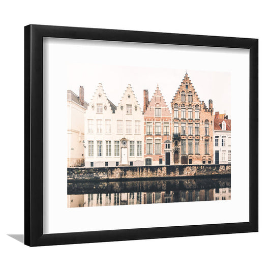 European City Photography Print Canal Print Travel Print Travel, Framed Art Print White Border Wall Decor