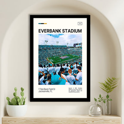 EverBank Stadium Field Print, Jacksonville Jaguars Stadium Art, Gifts for him, Sport Art, Framed Art Print Wall Decor