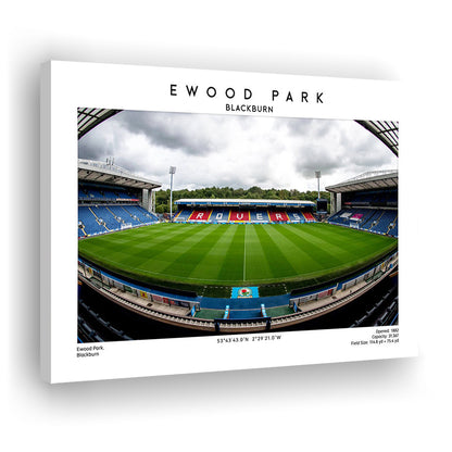 Ewood Park, Blackburn Football Stadium Wall Art Print, Championship Decor, Canvas Print Wall Art, Man Cave Gift