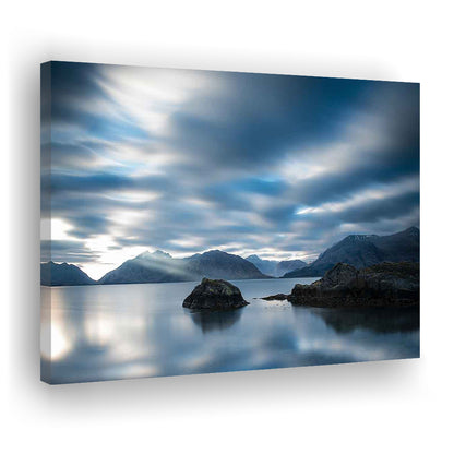 Extra Large Multi Panel Landscape Canvas Print, Blue Tones Wall Decor, Gifted Wall Art, Cavas Print Wall Art Hom Decor