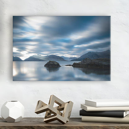Extra Large Multi Panel Landscape Canvas Print, Blue Tones Wall Decor, Gifted Wall Art, Cavas Print Wall Art Hom Decor