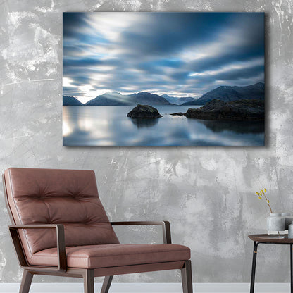Extra Large Multi Panel Landscape Canvas Print, Blue Tones Wall Decor, Gifted Wall Art, Cavas Print Wall Art Hom Decor