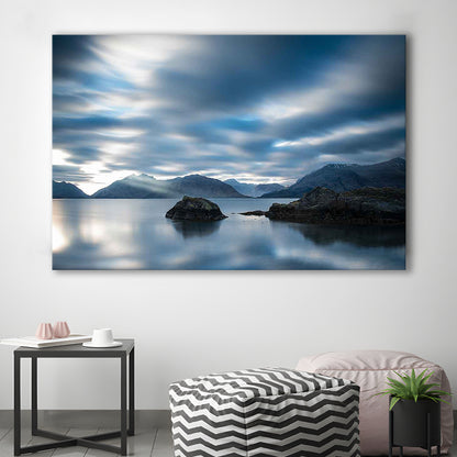Extra Large Multi Panel Landscape Canvas Print, Blue Tones Wall Decor, Gifted Wall Art, Cavas Print Wall Art Hom Decor
