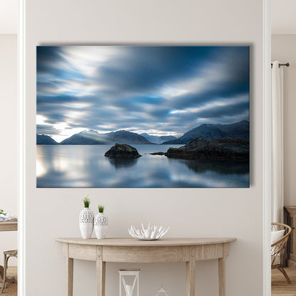 Extra Large Multi Panel Landscape Canvas Print, Blue Tones Wall Decor, Gifted Wall Art, Cavas Print Wall Art Hom Decor