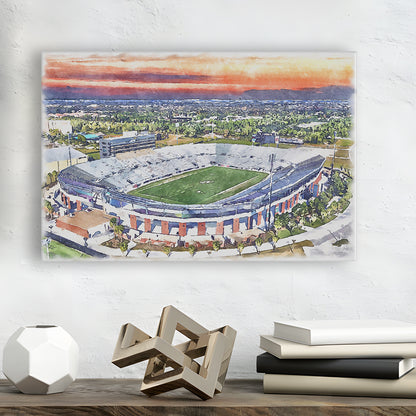 FBC Mortgage Stadium, Central Florida Stadium Art Watercolor, Sport Art, Gifts for him, Canvas Print Wall Art