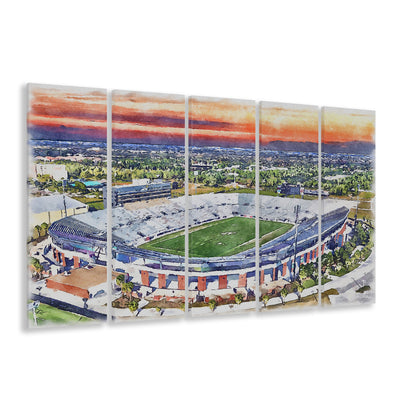 FBC Mortgage Stadium, Central Florida Stadium Art Watercolor, Sport Art, Extra Large Canvas Print Wall Art