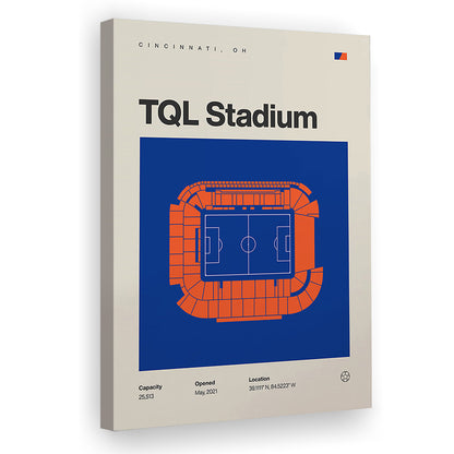 FC Cincinnati Stadium Print, TQL Stadium Print, Fan Gifts, Sport Art, Canvas Print Wall Art