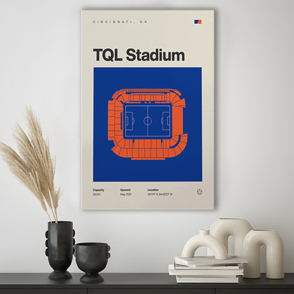 FC Cincinnati Stadium Print, TQL Stadium Print, Fan Gifts, Sport Art, Canvas Print Wall Art