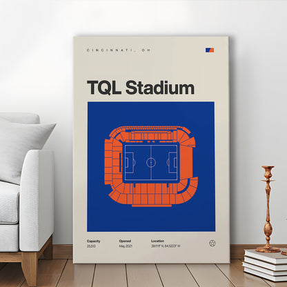 FC Cincinnati Stadium Print, TQL Stadium Print, Fan Gifts, Sport Art, Canvas Print Wall Art
