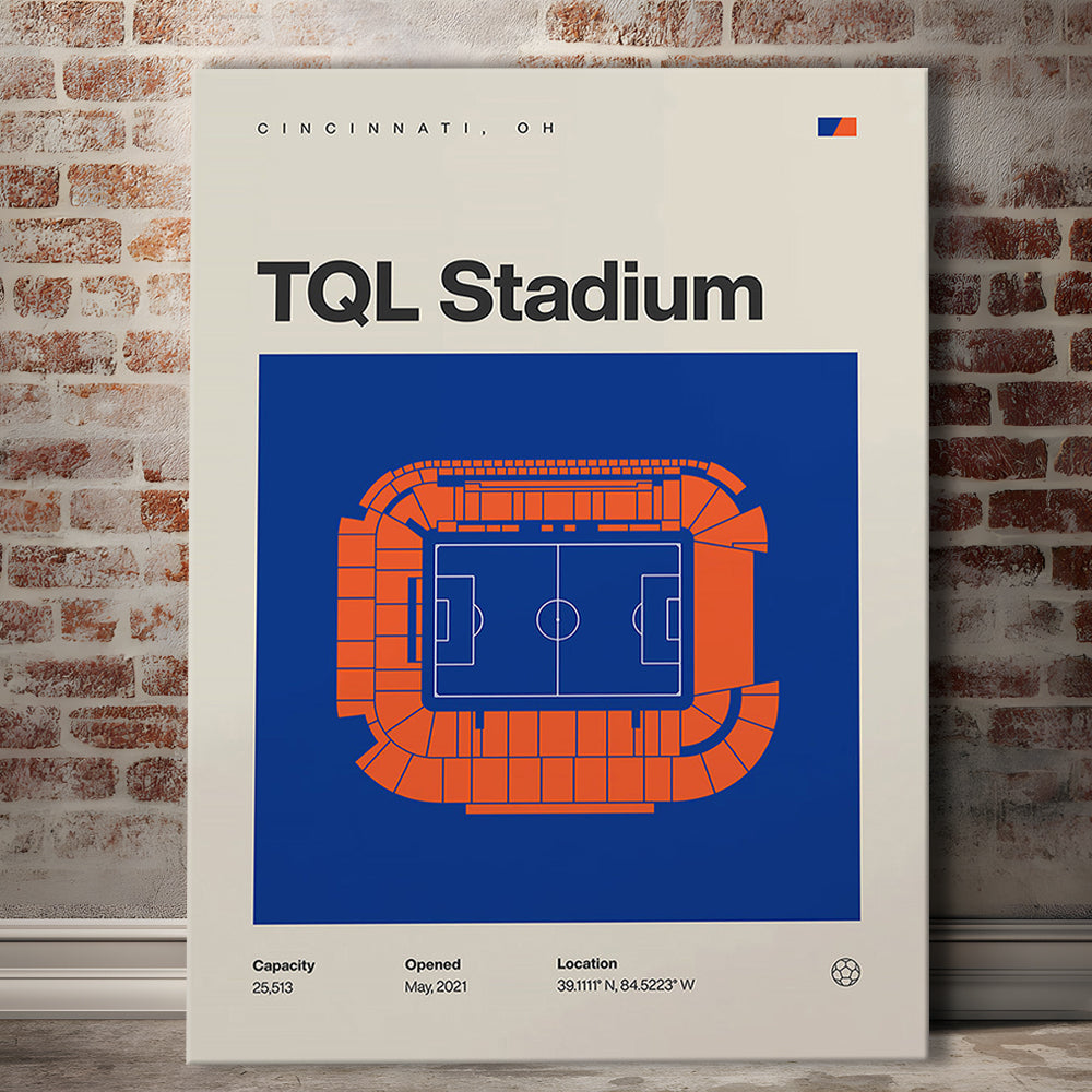 FC Cincinnati Stadium Print, TQL Stadium Print, Fan Gifts, Sport Art, Canvas Print Wall Art
