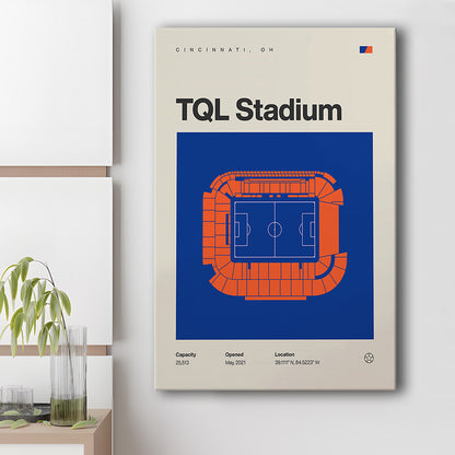 FC Cincinnati Stadium Print, TQL Stadium Print, Fan Gifts, Sport Art, Canvas Print Wall Art