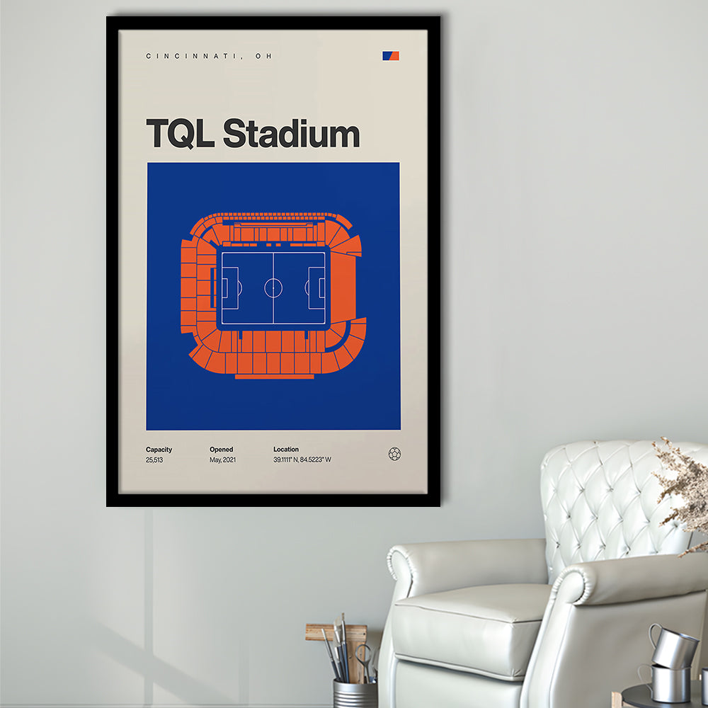 FC Cincinnati Stadium Print, TQL Stadium Print, Gifts for him, Sport Art, Framed Art Print Wall Decor