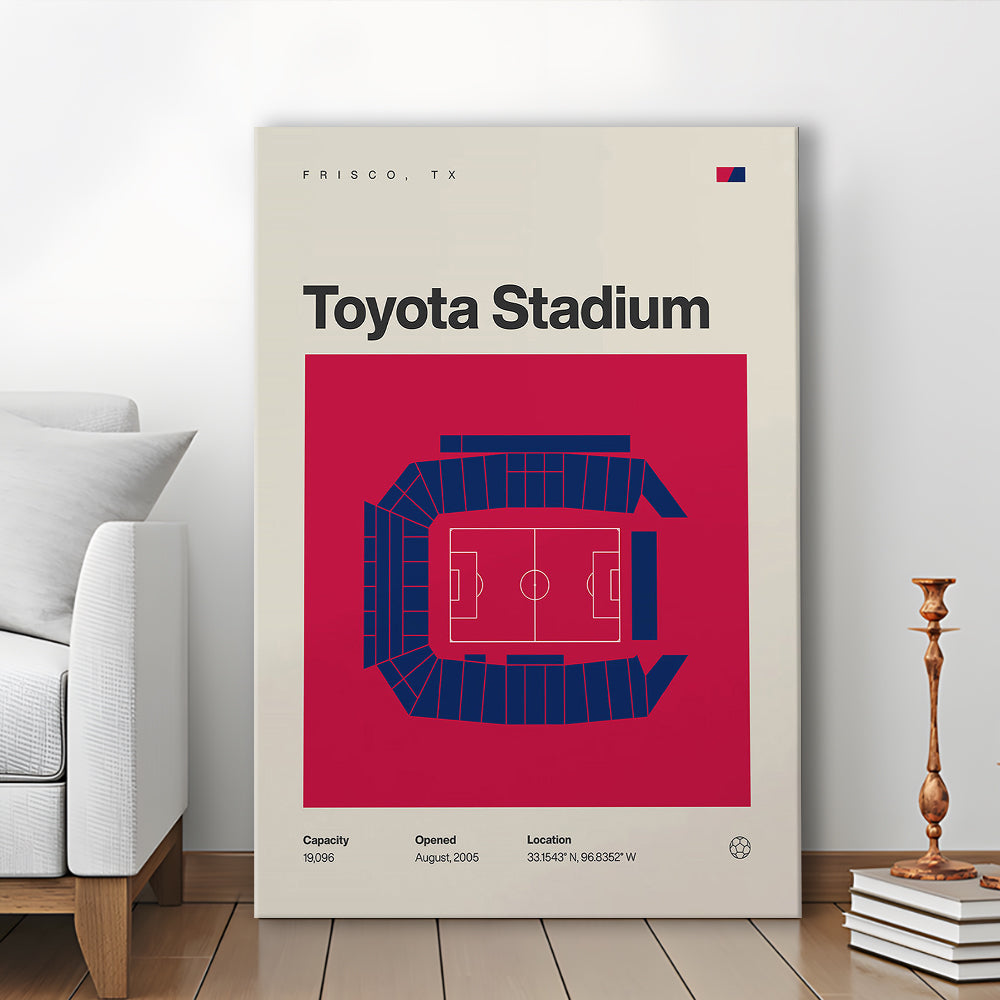 FC Dallas Stadium Print, Toyota Stadium Print, Fan Gifts, Sport Art, Canvas Print Wall Art