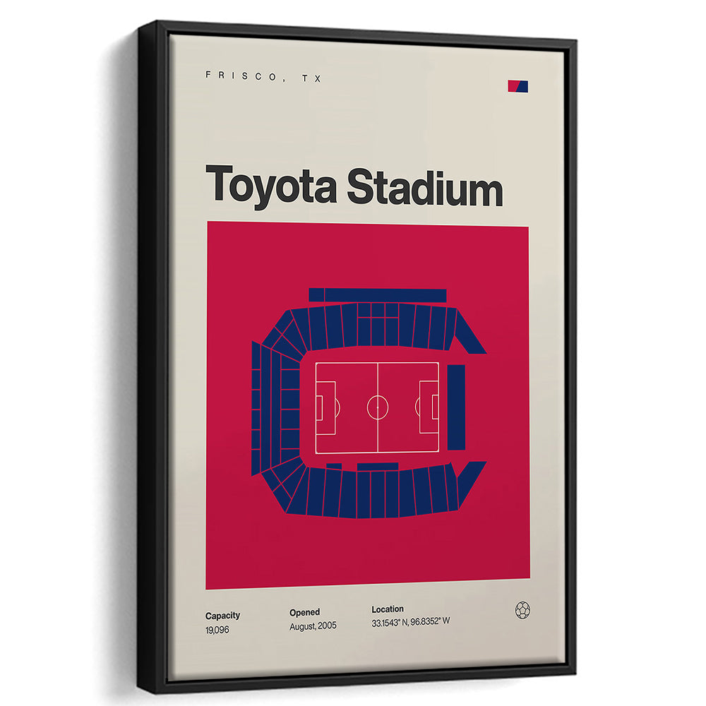 FC Dallas Stadium Print, Toyota Stadium Print, Man Cave Gift, Floating Framed Canvas Print Wall Art