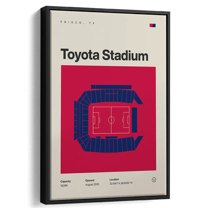 FC Dallas Stadium Print, Toyota Stadium Print, Man Cave Gift, Floating Framed Canvas Print Wall Art