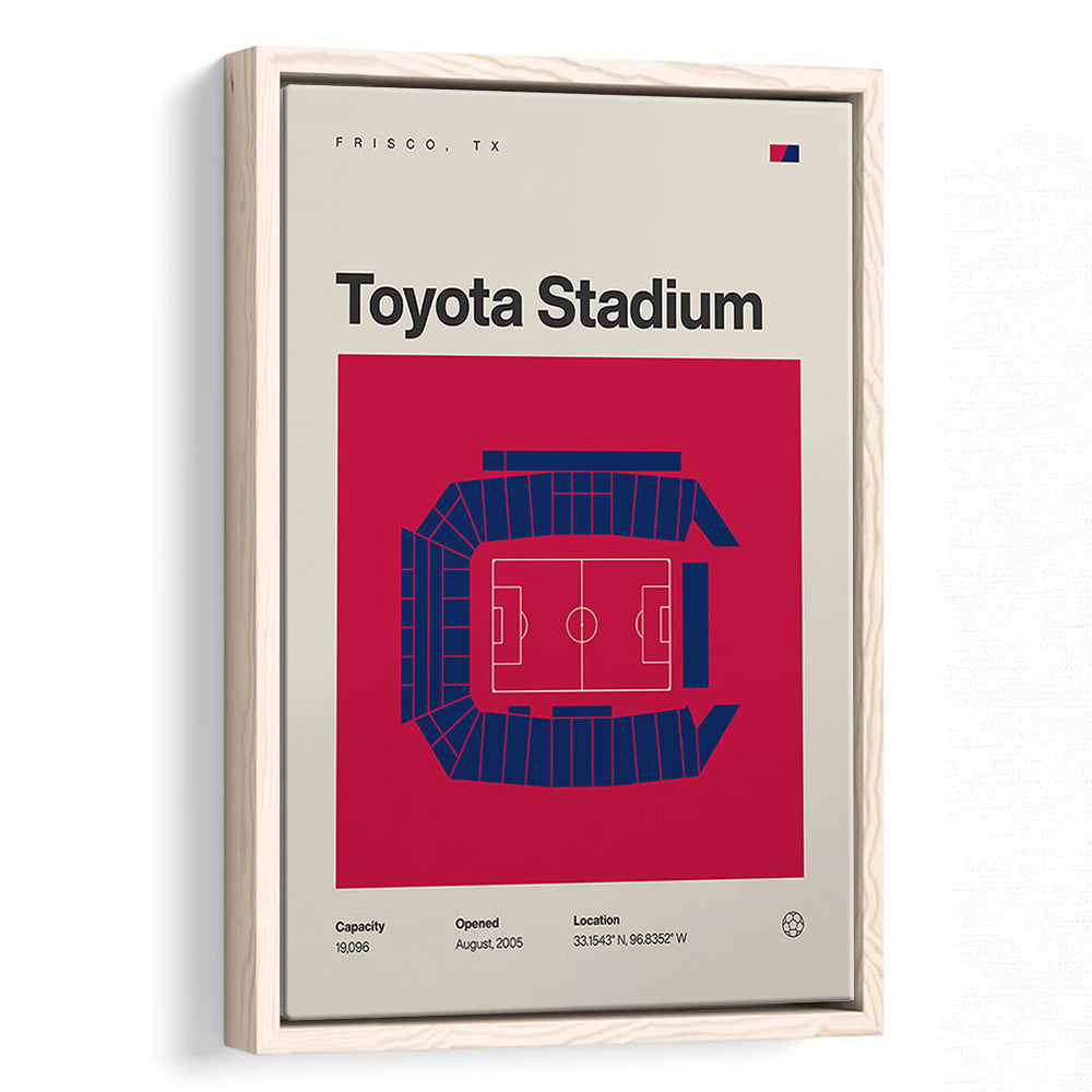 FC Dallas Stadium Print, Toyota Stadium Print, Man Cave Gift, Floating Framed Canvas Print Wall Art