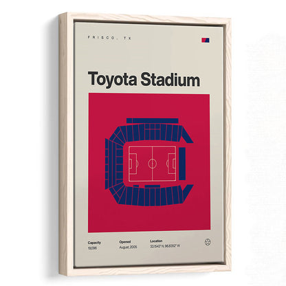 FC Dallas Stadium Print, Toyota Stadium Print, Man Cave Gift, Floating Framed Canvas Print Wall Art
