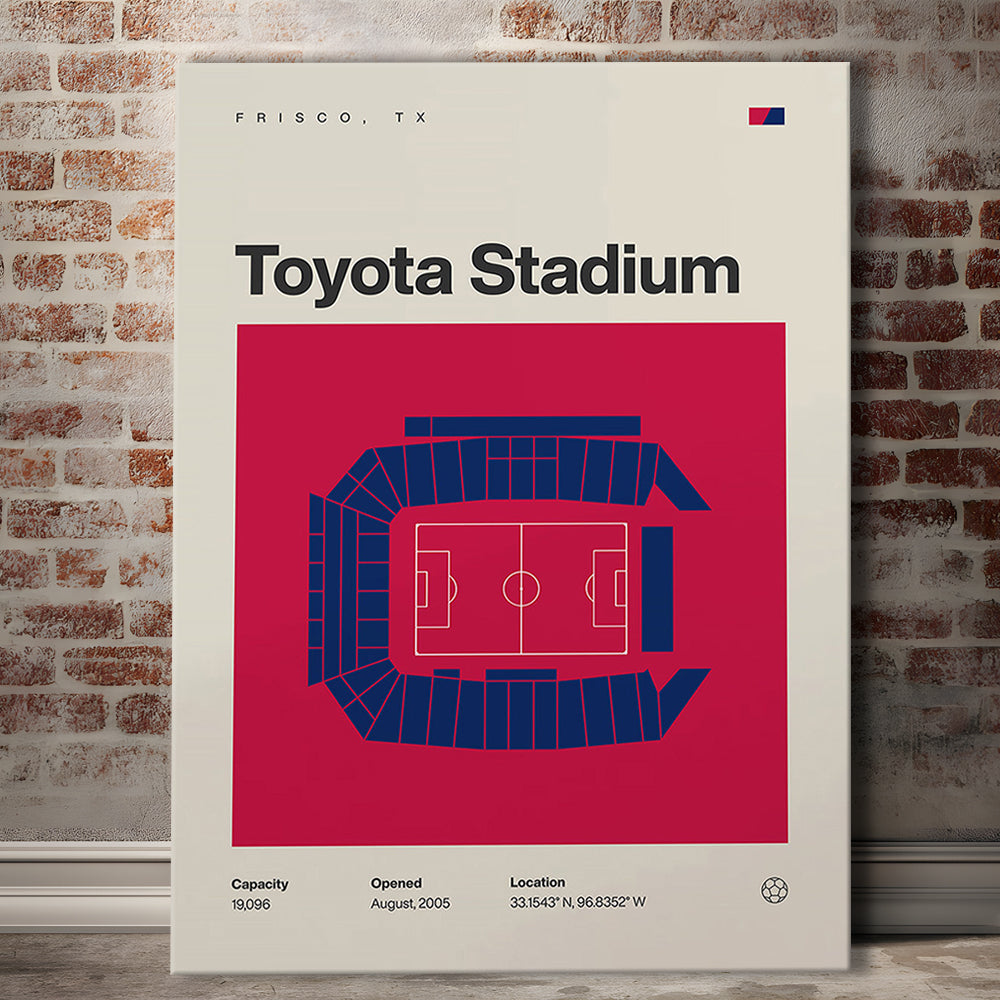 FC Dallas Stadium Print, Toyota Stadium Print, Fan Gifts, Sport Art, Canvas Print Wall Art