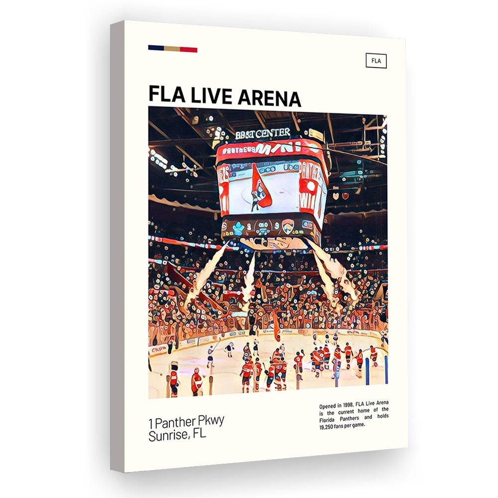 FLA Live Arena Print, Florida Panthers Stadium Canvas Art, Fan Gifts, Sport Art, Canvas Print Wall Art