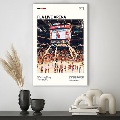 FLA Live Arena Print, Florida Panthers Stadium Canvas Art, Fan Gifts, Sport Art, Canvas Print Wall Art