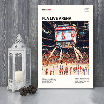FLA Live Arena Print, Florida Panthers Stadium Canvas Art, Fan Gifts, Sport Art, Canvas Print Wall Art