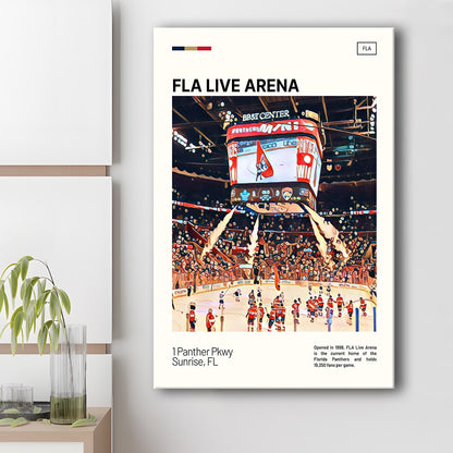 FLA Live Arena Print, Florida Panthers Stadium Canvas Art, Fan Gifts, Sport Art, Canvas Print Wall Art