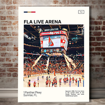 FLA Live Arena Print, Florida Panthers Stadium Canvas Art, Fan Gifts, Sport Art, Canvas Print Wall Art