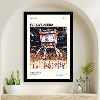 FLA Live Arena Print, Florida Panthers Stadium Art, Gifts for him, Sport Art, Framed Art Print Wall Decor