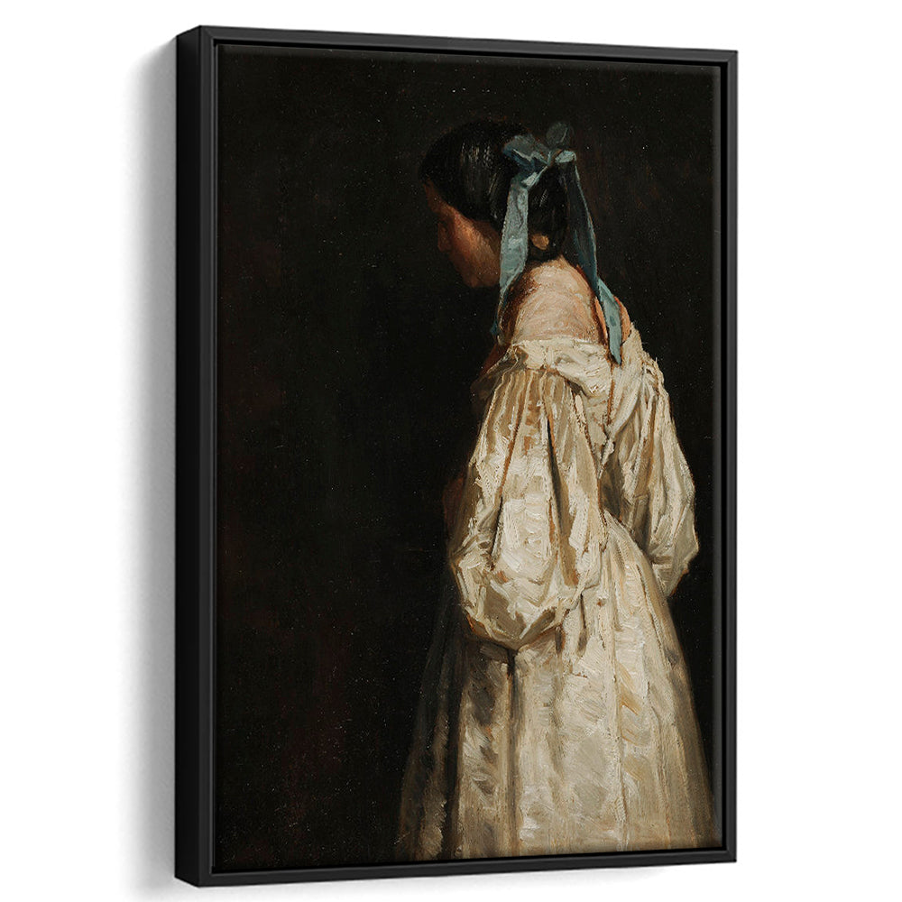 Faceless Portrait of a Woman Victorian Decor Download Art Dark Academia Portrait Oil Painting