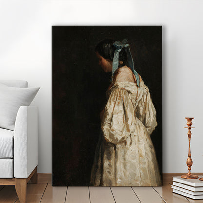 Faceless Portrait of a Woman Victorian Decor Download Art Dark Academia Portrait Oil Painting