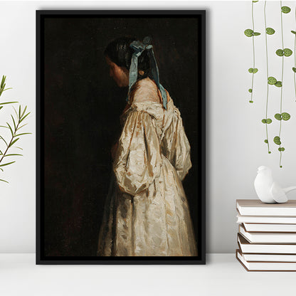 Faceless Portrait of a Woman Victorian Decor Download Art Dark Academia Portrait Oil Painting