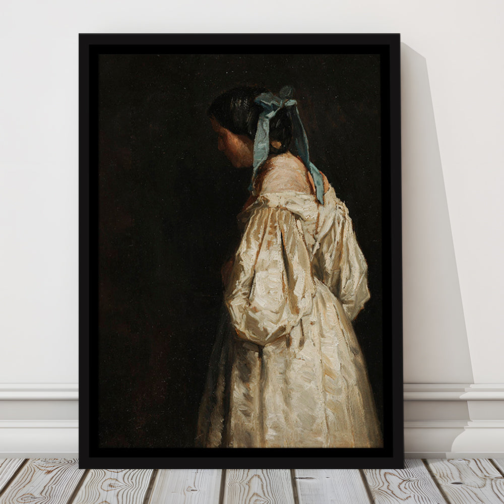 Faceless Portrait of a Woman Victorian Decor Download Art Dark Academia Portrait Oil Painting