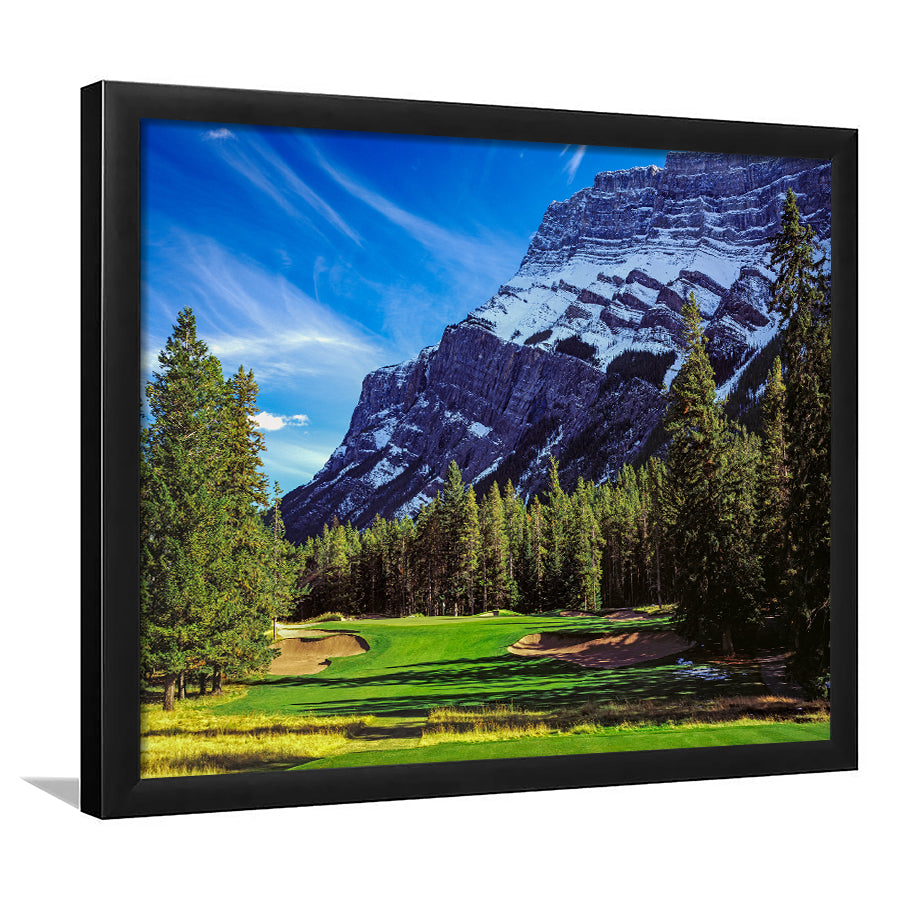 Fairmont Banff Springs Golf Course, Stanley Thompson Course Hole 02,Canada, Framed Art Print Wall Decor, Picture Framed