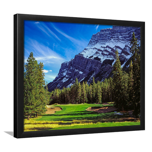 Fairmont Banff Springs Golf Course, Stanley Thompson Course Hole 02,Canada, Framed Art Print Wall Decor, Picture Framed