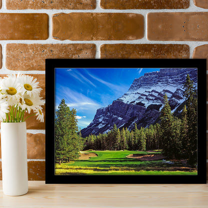 Fairmont Banff Springs Golf Course, Stanley Thompson Course Hole 02,Canada, Framed Art Print Wall Decor, Picture Framed