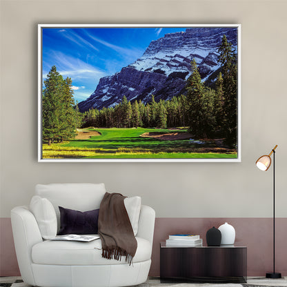 Fairmont Banff Springs Golf Course, Stanley Thompson Course Hole 02,Floating Framed Canvas Print Wall Art