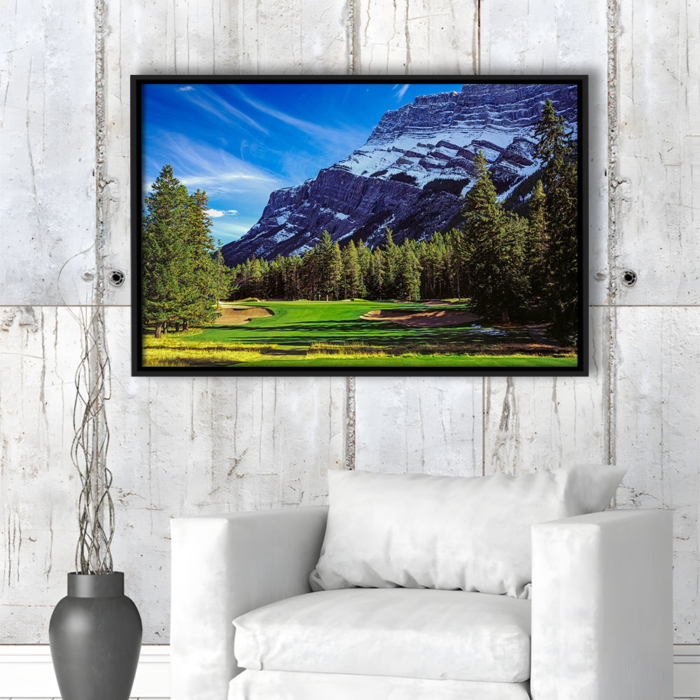 Fairmont Banff Springs Golf Course, Stanley Thompson Course Hole 02,Floating Framed Canvas Print Wall Art