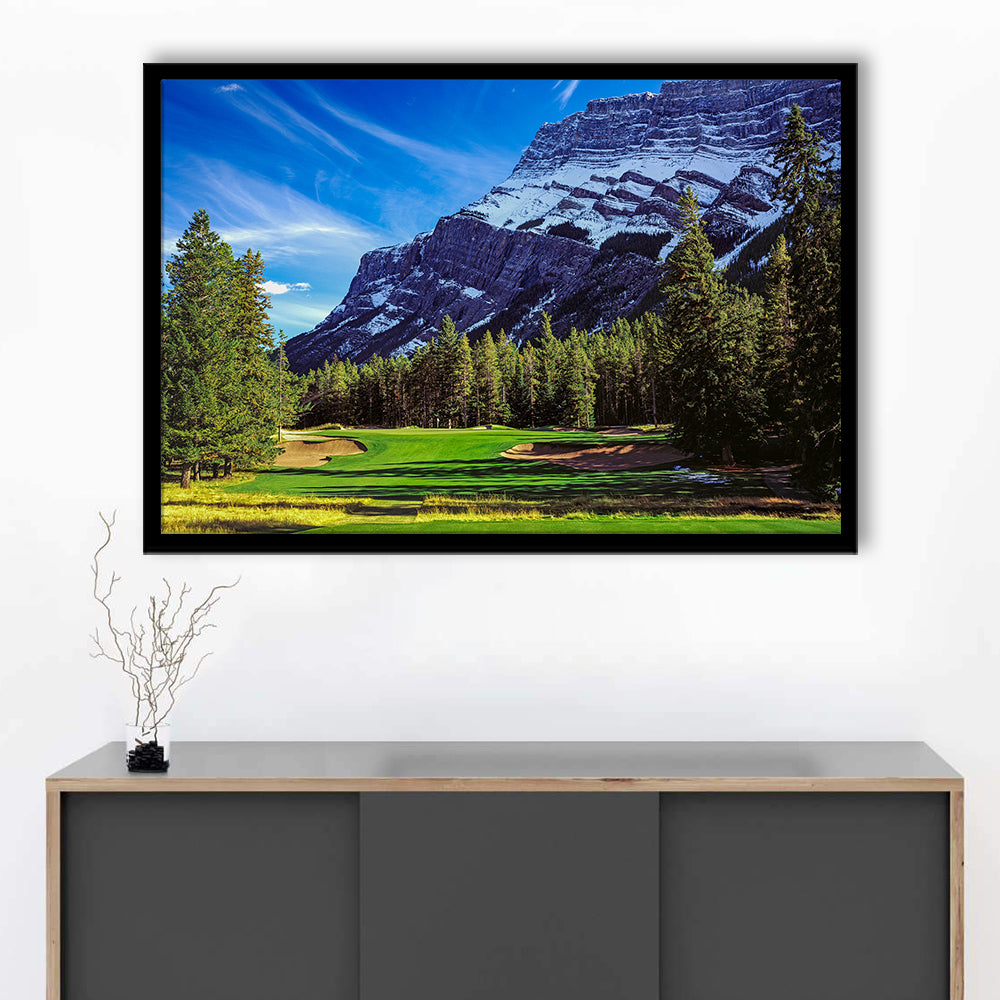 Fairmont Banff Springs Golf Course, Stanley Thompson Course Hole 02,Canada, Framed Art Print Wall Decor, Picture Framed