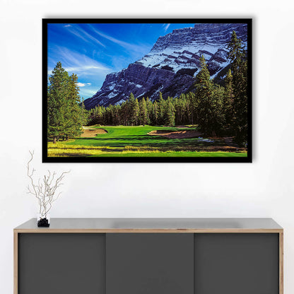 Fairmont Banff Springs Golf Course, Stanley Thompson Course Hole 02,Canada, Framed Art Print Wall Decor, Picture Framed