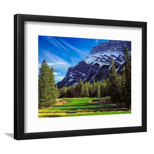 Fairmont Banff Springs Golf Course, Stanley Thompson Course Hole 02,Canada, Goft Art Print, Framed Art Print White Border