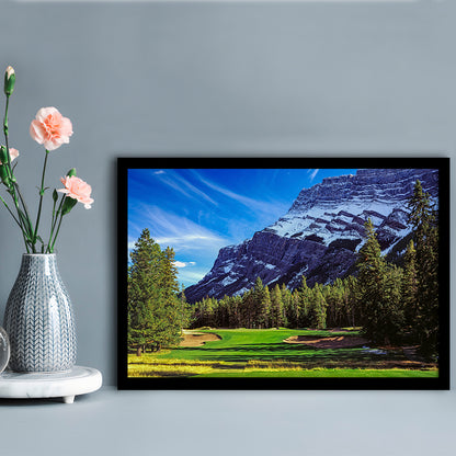 Fairmont Banff Springs Golf Course, Stanley Thompson Course Hole 02,Canada, Framed Art Print Wall Decor, Picture Framed